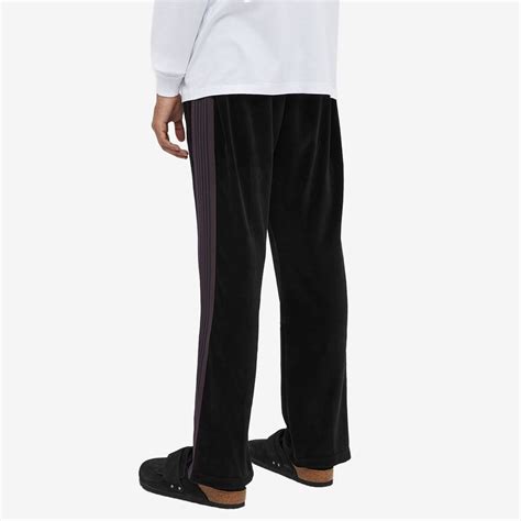 needles velour track pants black